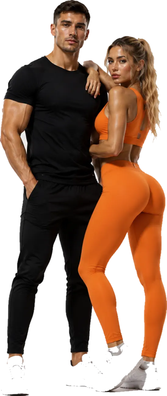 Personal trainer standing with a client